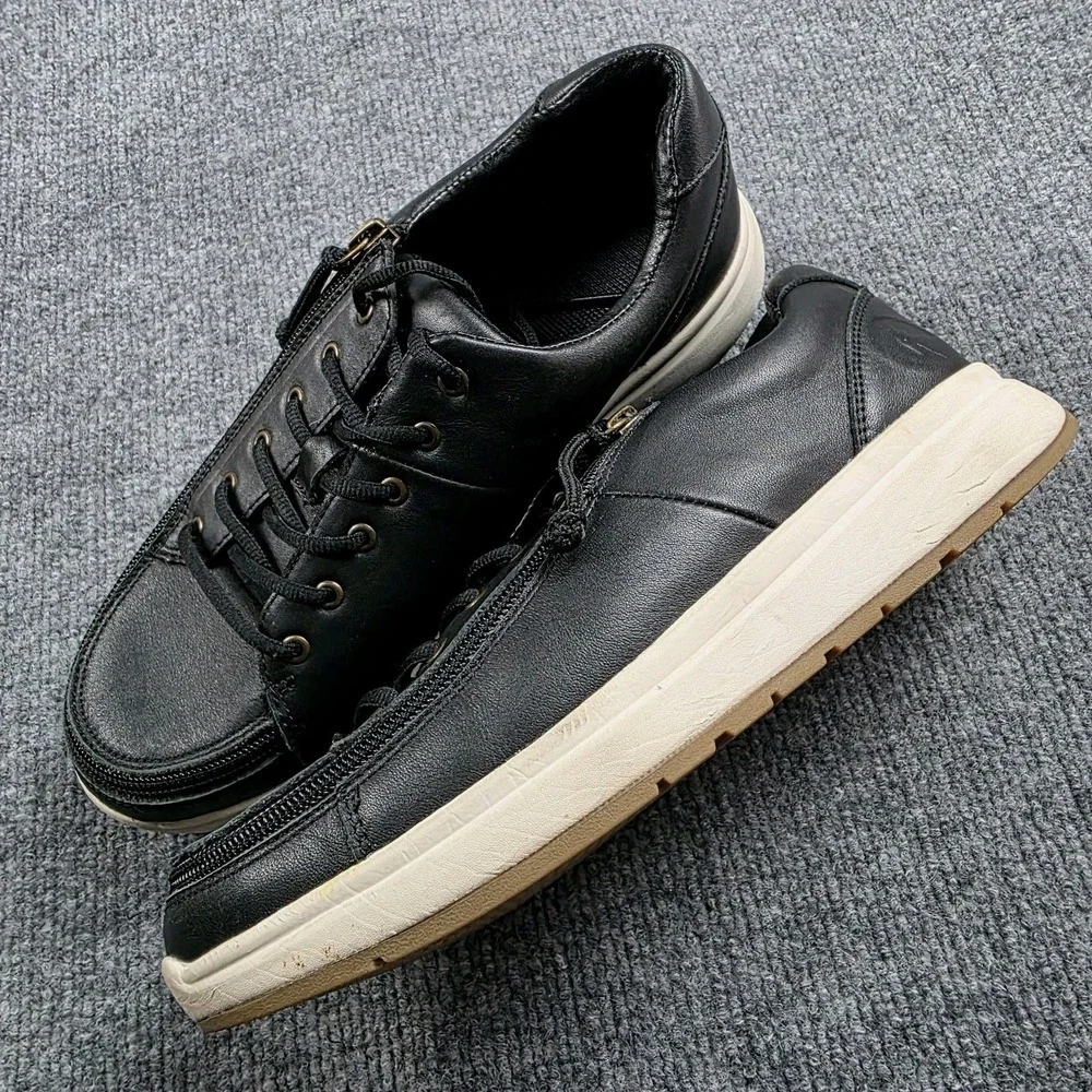 Billy Women's Sneaker II Black Zip Zipper Shoes 8.5 Adaptive Easy On Off‎